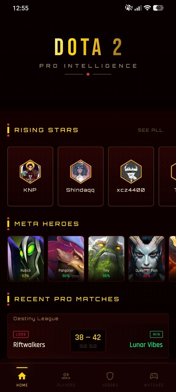 Players screen